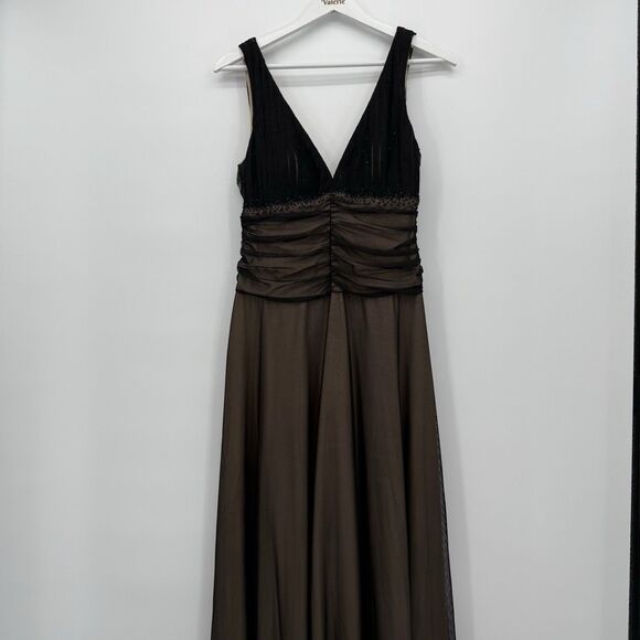 JS Boutique Vintage Beaded Formal Dress Long Mesh Size US 10 Evening - Picture 1 of 11